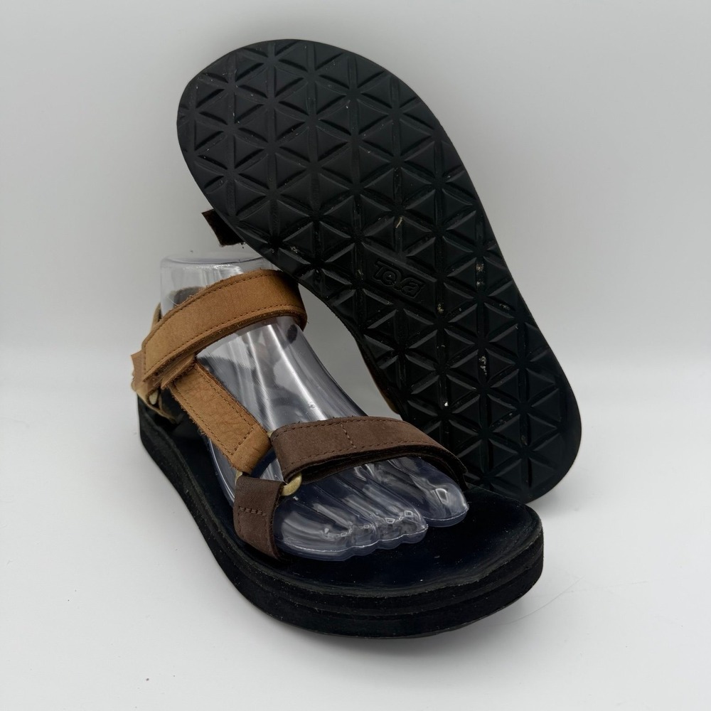 Women's Teva Midform Universal Leather Neutral Multi Strappy Sandal Size 8